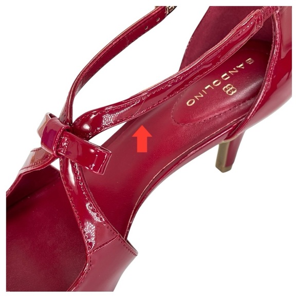 Bandolino Zeffer3 Red Patent Leather Womens Heels Size 8.5M - Picture 10 of 14